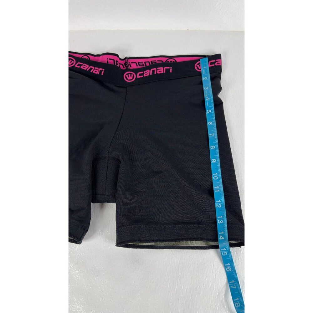CANARI and Nishiki Capri Bike Pants Womens Black Padded Cycling Shorts Size M - Picture 7 of 13